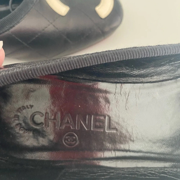 Chanel Vintage Cambon Ballet Flats - Picture 7 of 11